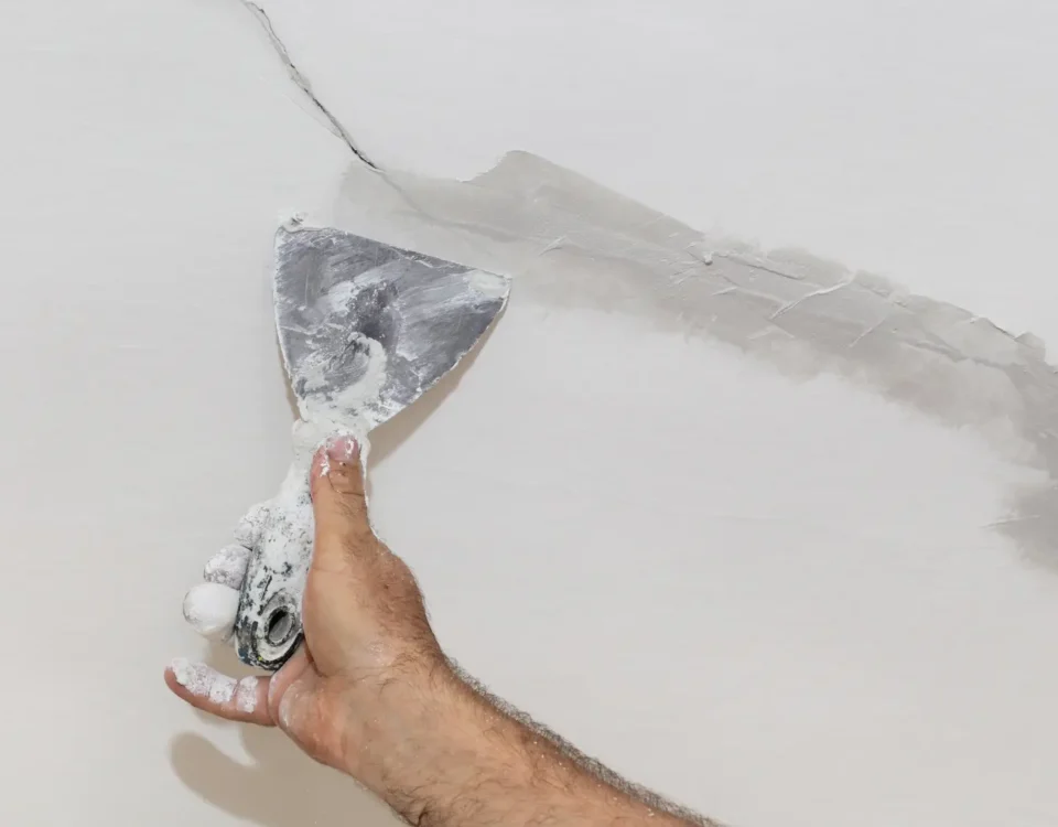 Example of a ceiling crack showing common signs homeowners should watch for.